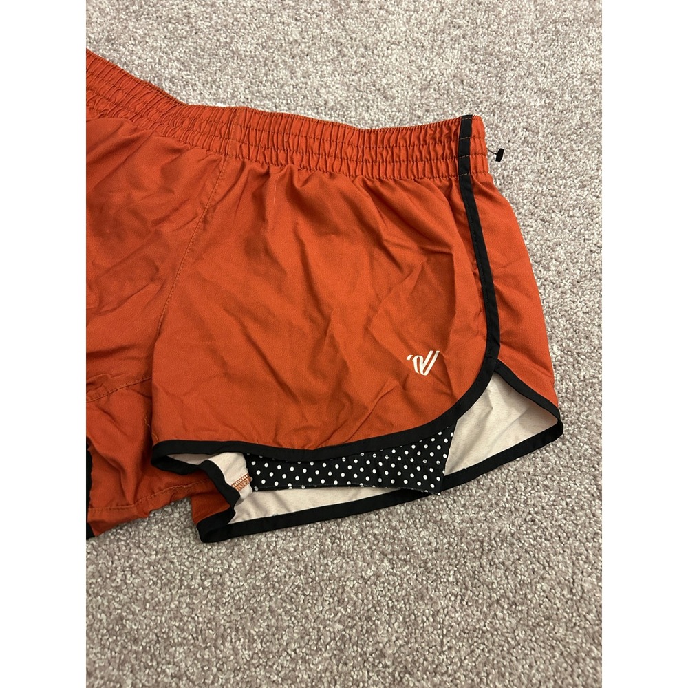 Varsity Spirit Running Shorts Womens M Orange Excellent Polka Dot Layered Cheer - Picture 3 of 9